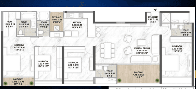 mantra riverside. in Balewadi - floor plan
