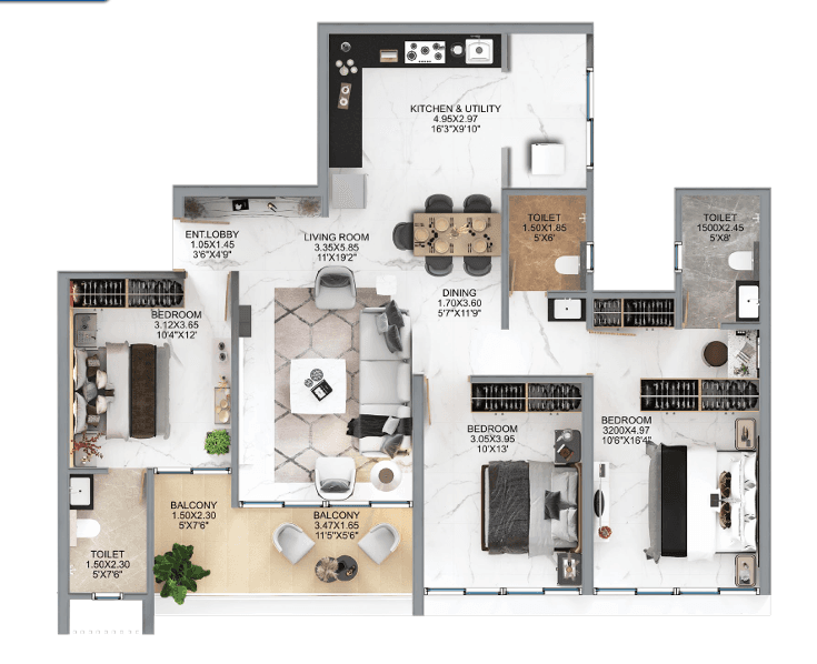 majestique evolvus. in Kharadi - floor plan