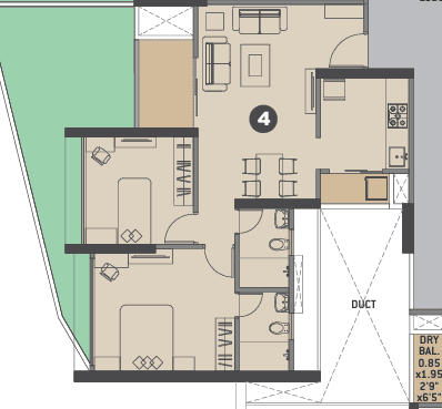vtp earthone in Pimpri Chinchwad - floor plan