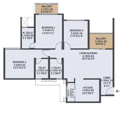 vtp euphoria. in Kharadi - floor plan