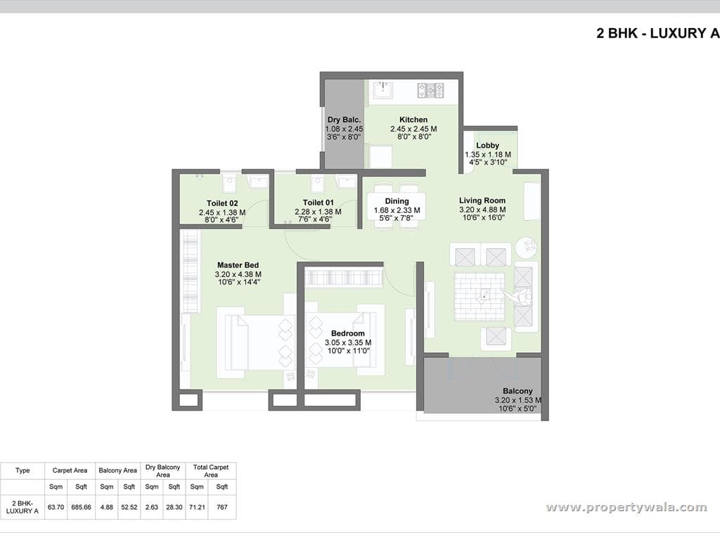 kohinoor kaleido in Kharadi - floor plan