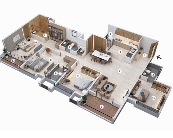 vtp cielo in Pimpri Chinchwad - floor plan