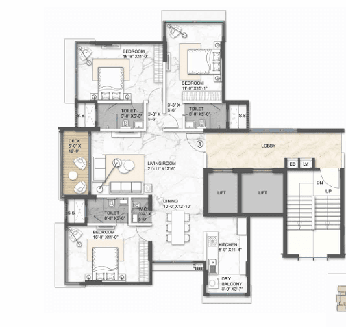 arkade aura in Santacruz - floor plan