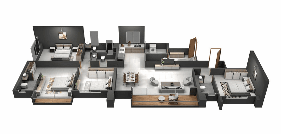 mantra mayfair river residences by burgundy in Koregaon Park - floor plan