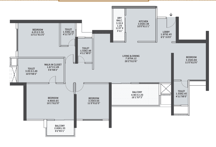 vtp flamante in Kharadi - floor plan