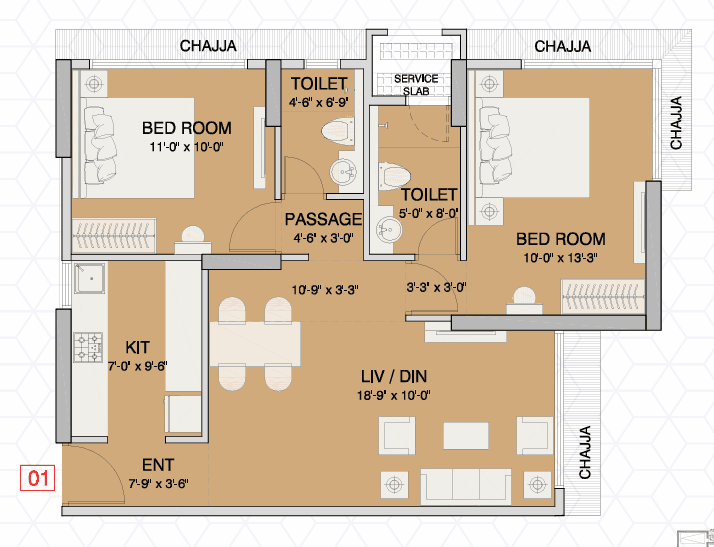 ruparel pristine in Ghatkopar - floor plan