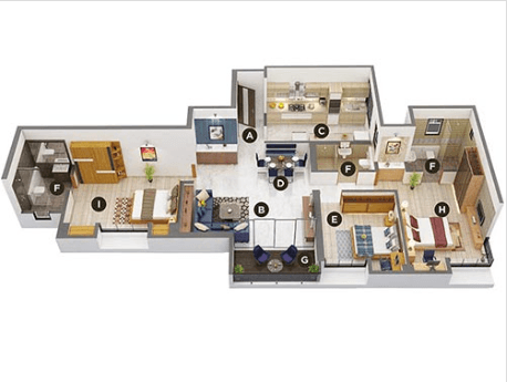 unique que 914 in Keshav Nagar - floor plan