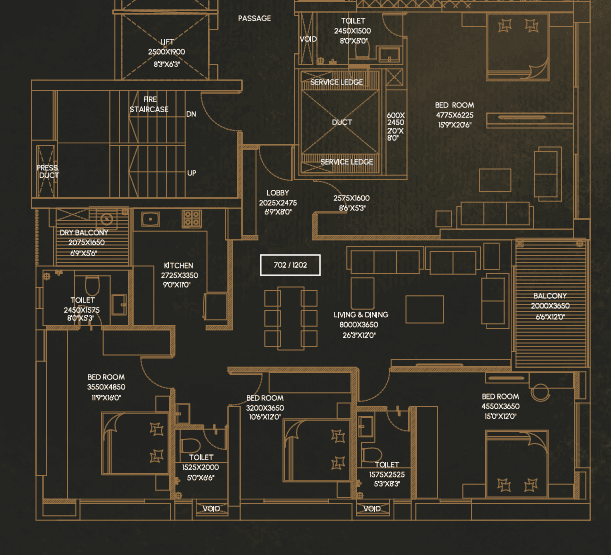v mond vivencia. in Koregaon Park - floor plan