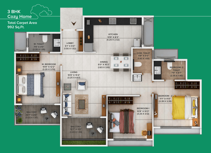 jhamtani ace atmosphere in Ravet - floor plan