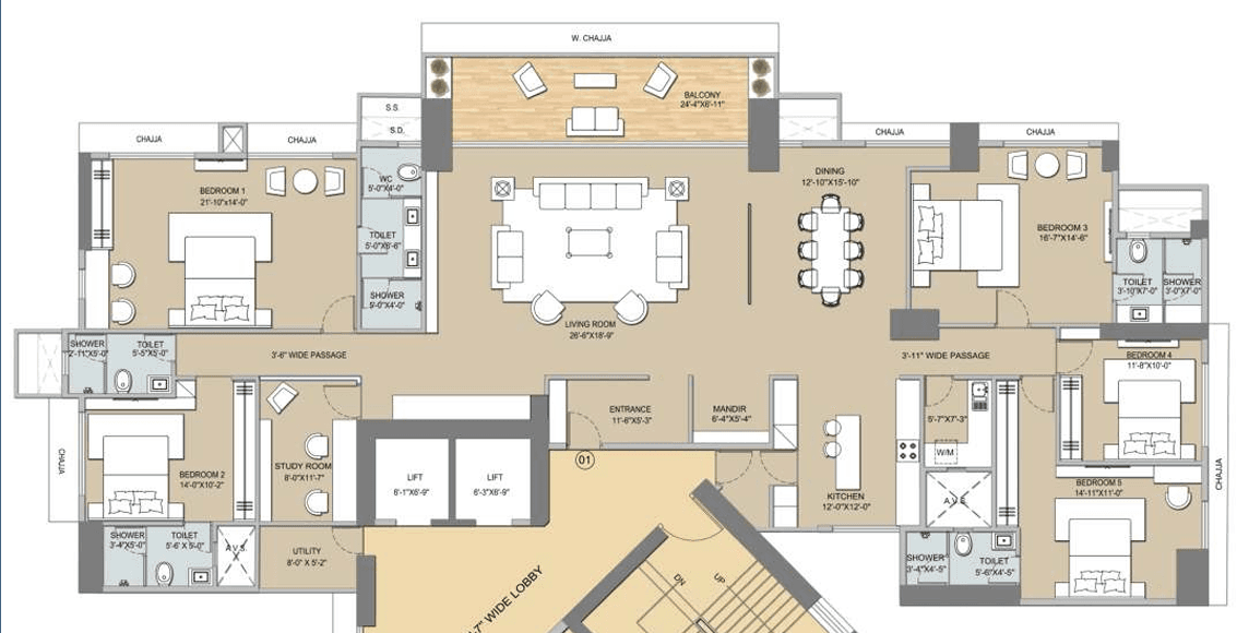 techno aakasa in Worli - floor plan