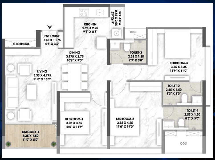 mantra midas residences in Balewadi - floor plan