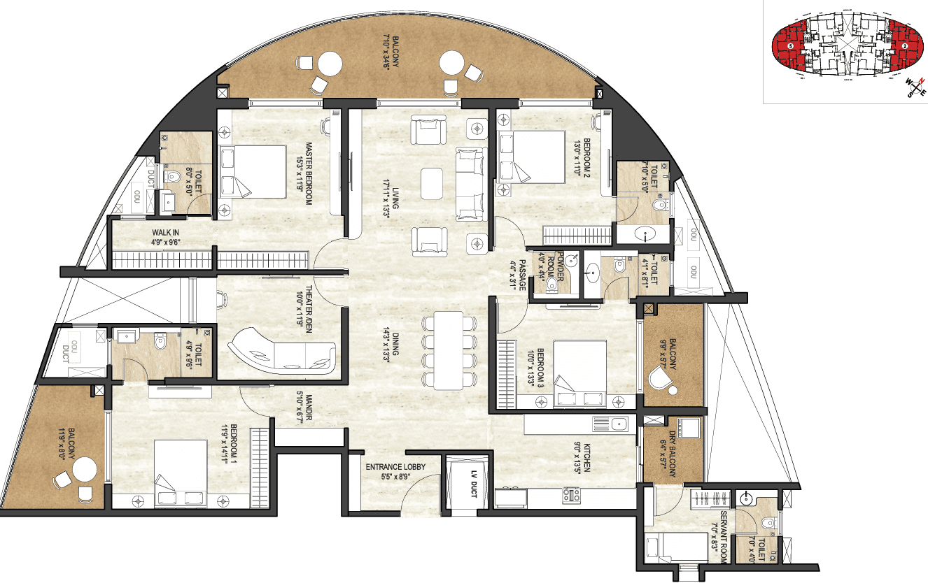 pride world city miami in Charholi - floor plan