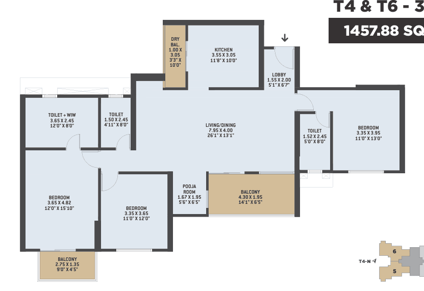 vtp dolce vita. in Manjari - floor plan