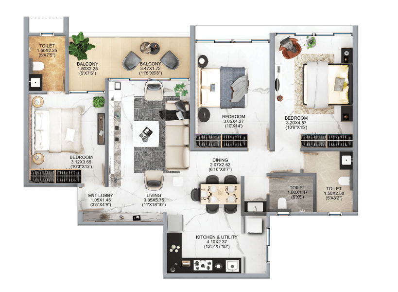 majestique evolvus. in Kharadi - floor plan