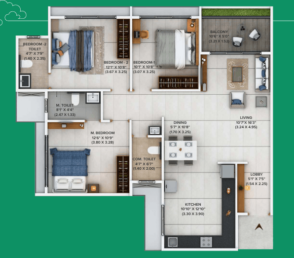 jhamtani ace atmosphere in Ravet - floor plan