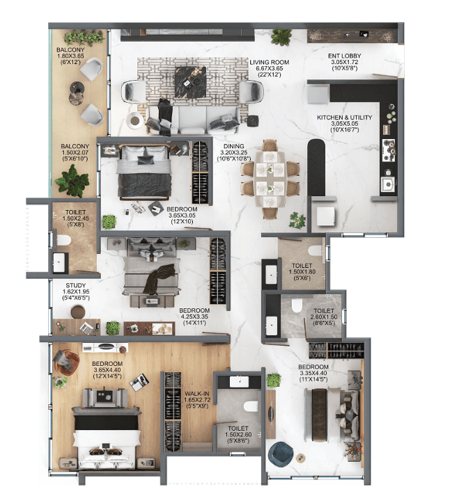 majestique evolvus. in Kharadi - floor plan