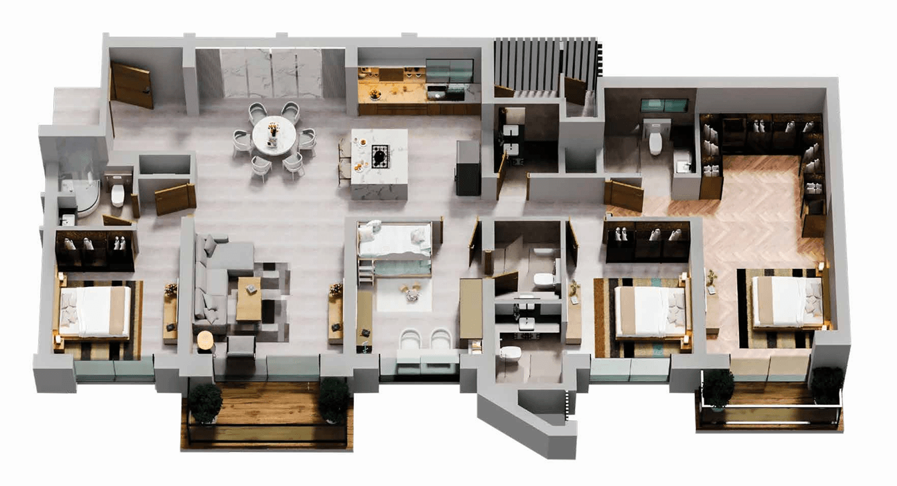mantra one residences by burgundy in Magarpatta Road - floor plan