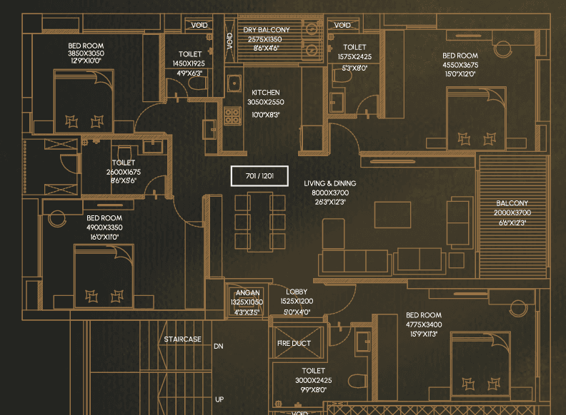 v mond vivencia. in Koregaon Park - floor plan