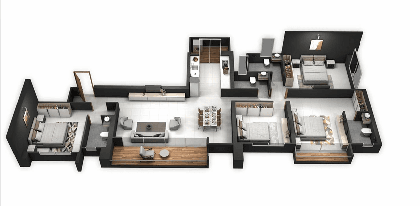 mantra mayfair river residences by burgundy in Koregaon Park - floor plan