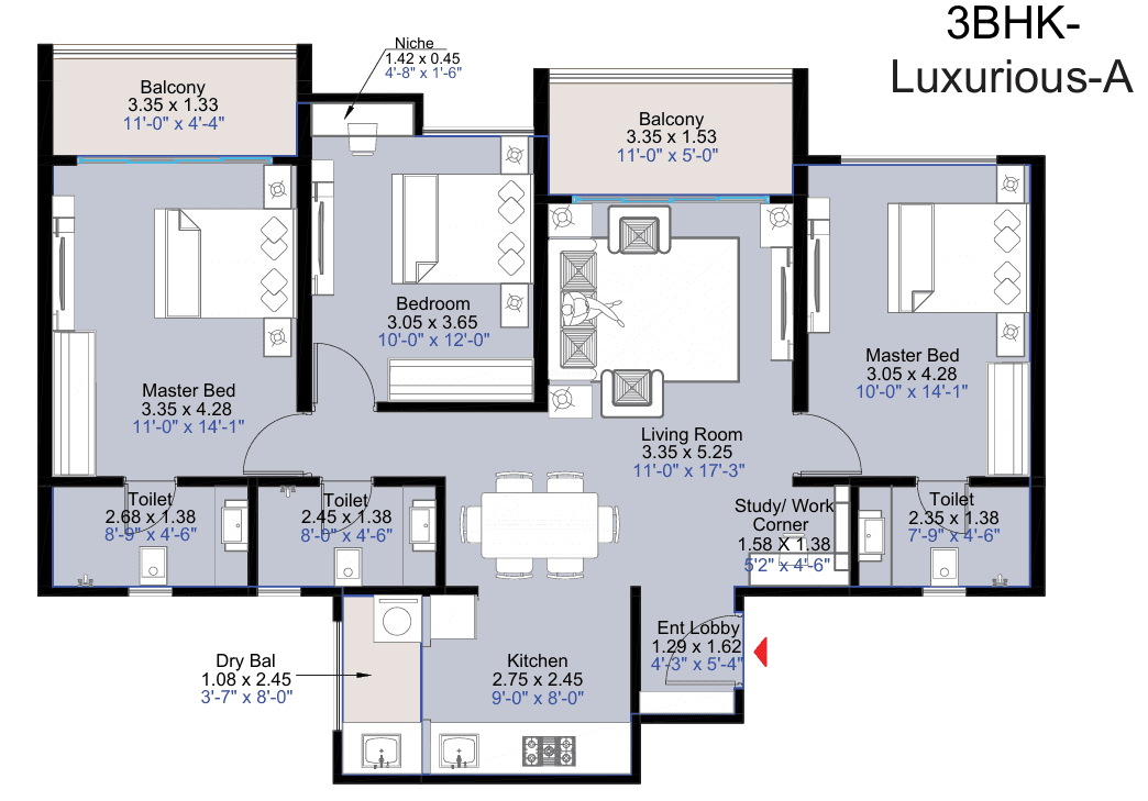 kohinoor central park in Hinjewadi - floor plan