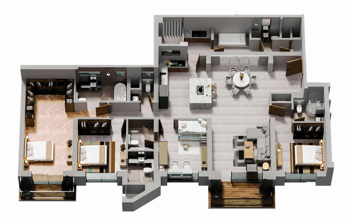 mantra one residences by burgundy in Magarpatta Road - floor plan