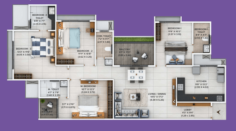 jhamtani ace atmosphere in Ravet - floor plan