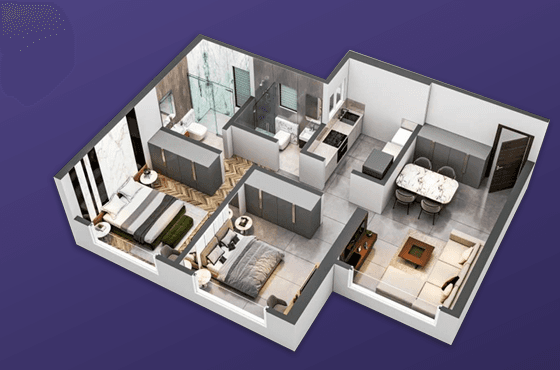 gurukrupa marina enclave in Malad - floor plan