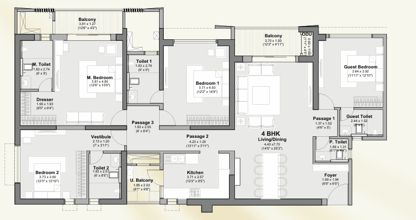 godrej eralis. in Magarpatta Road - floor plan