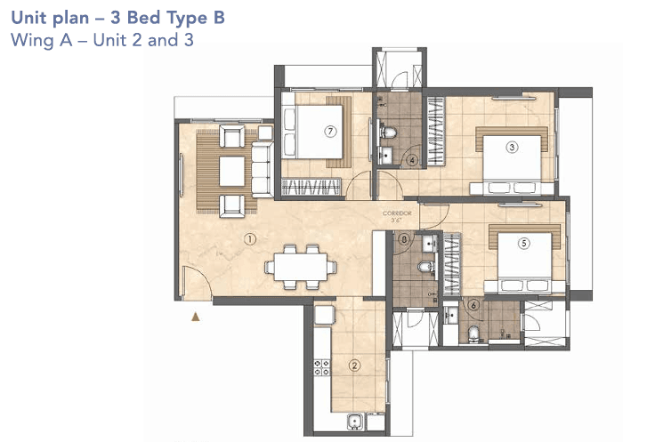 lodha raj infinia in Malad - floor plan