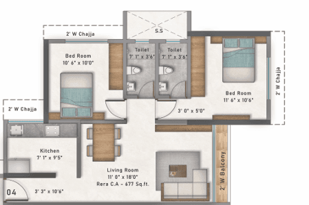 swamiraj kuber heights in Mulund - floor plan