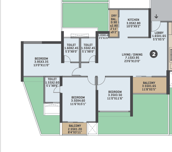 vtp earthone in Pimpri Chinchwad - floor plan