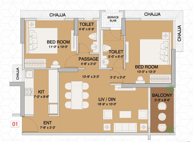 ruparel pristine in Ghatkopar - floor plan