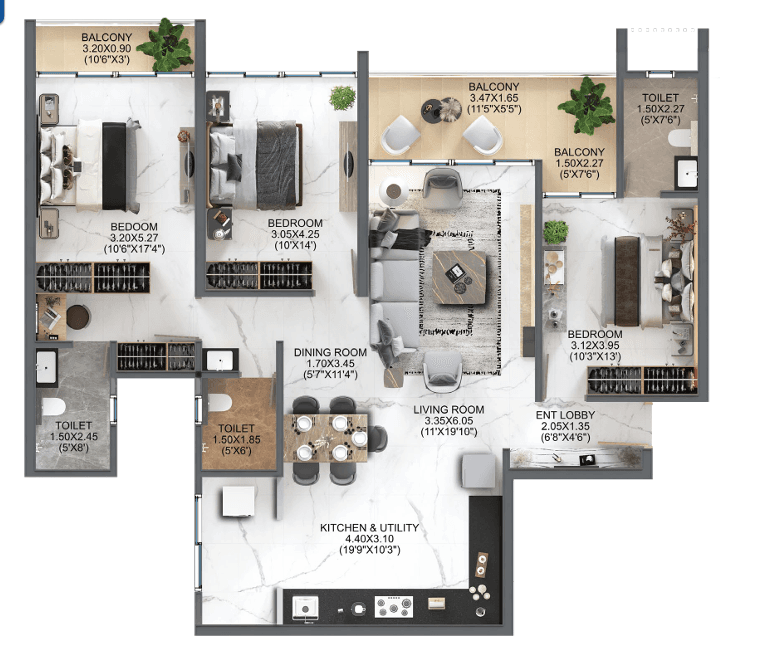 majestique evolvus. in Kharadi - floor plan