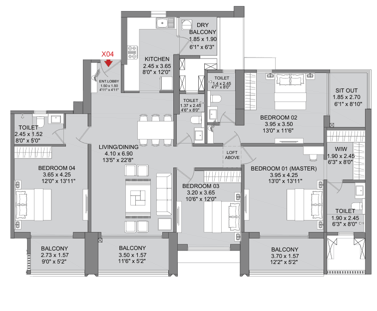 godrej river crest in Manjari - floor plan