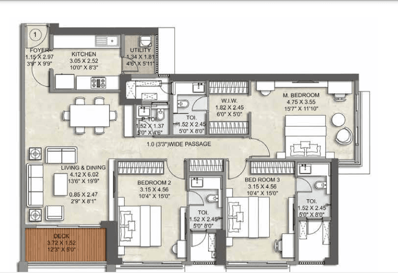kalpataru advay in Borivali - floor plan