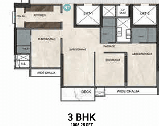 sunbeam heights in Andheri - floor plan