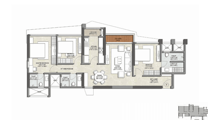kalpataru magnus in Bandra - floor plan