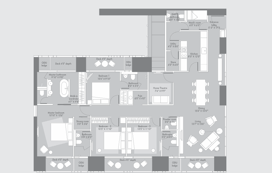 lodha new cuff parade in Wadala - floor plan