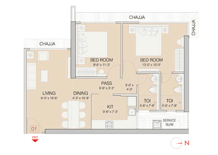 ruparel vivanza in Byculla - floor plan