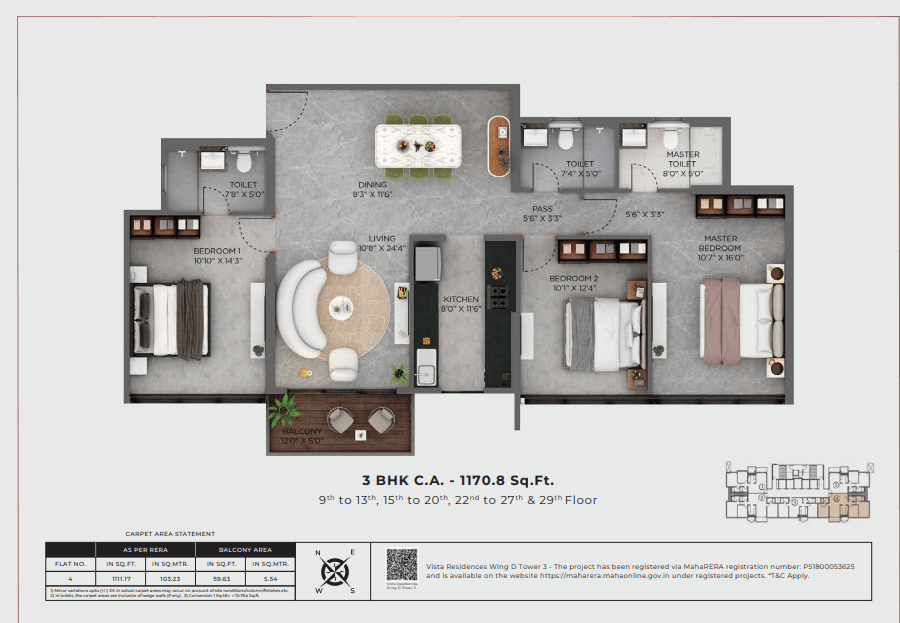 hiranandani eleva in Andheri - floor plan