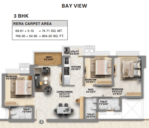runwal avenue in Kanjurmarg - floor plan