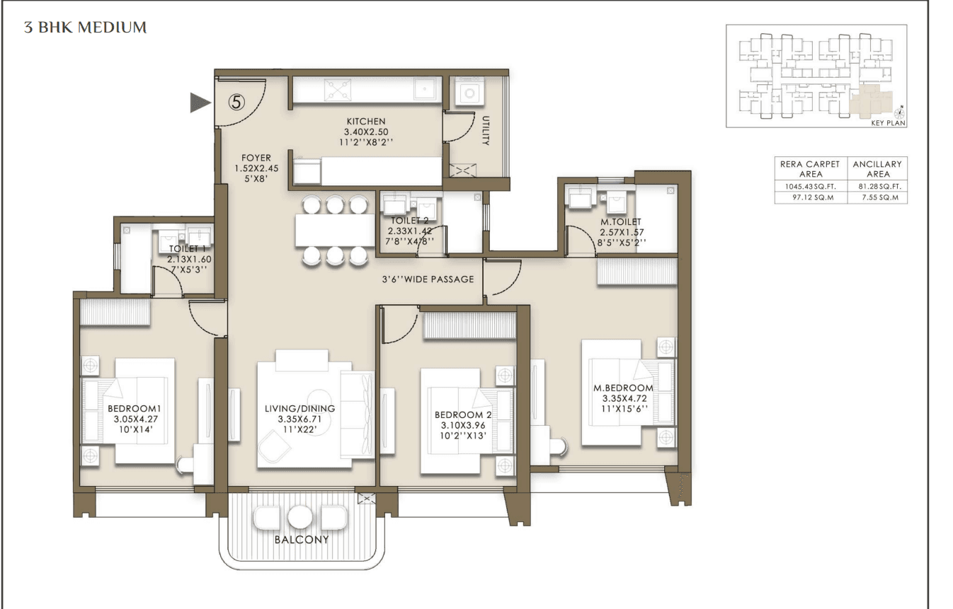 l&t island cove in Dadar East - floor plan