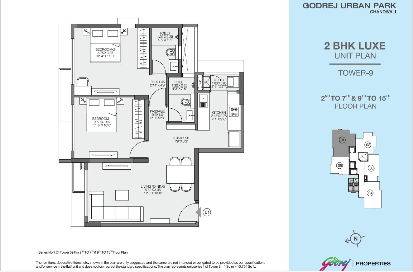 godrej urban park in Powai - floor plan