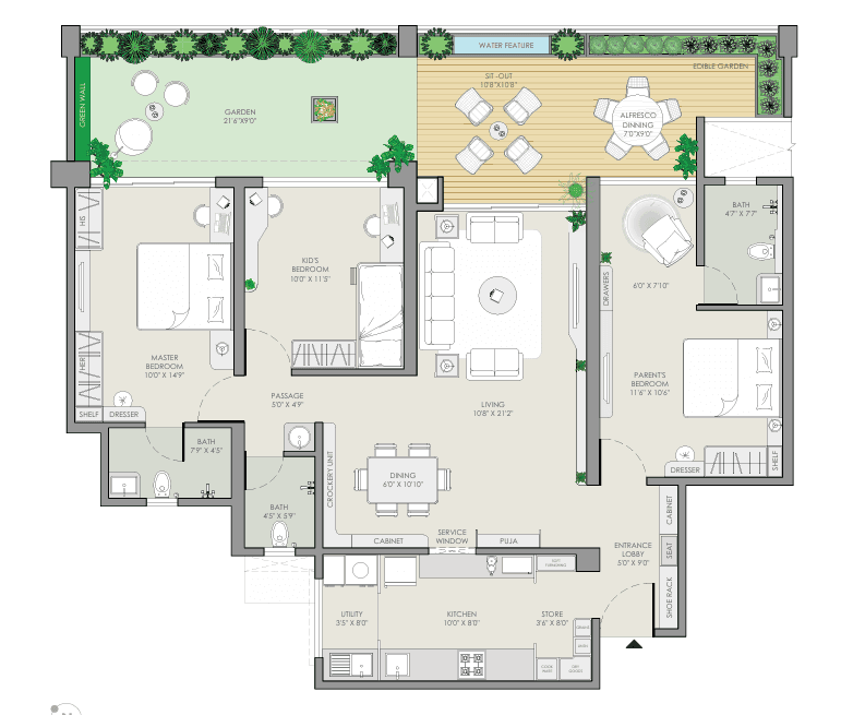vilas javdekar palladio kharadi central2 in Kharadi - floor plan