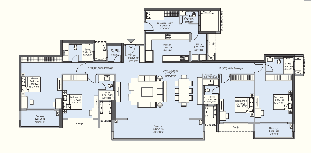 l&t elixir in Powai - floor plan
