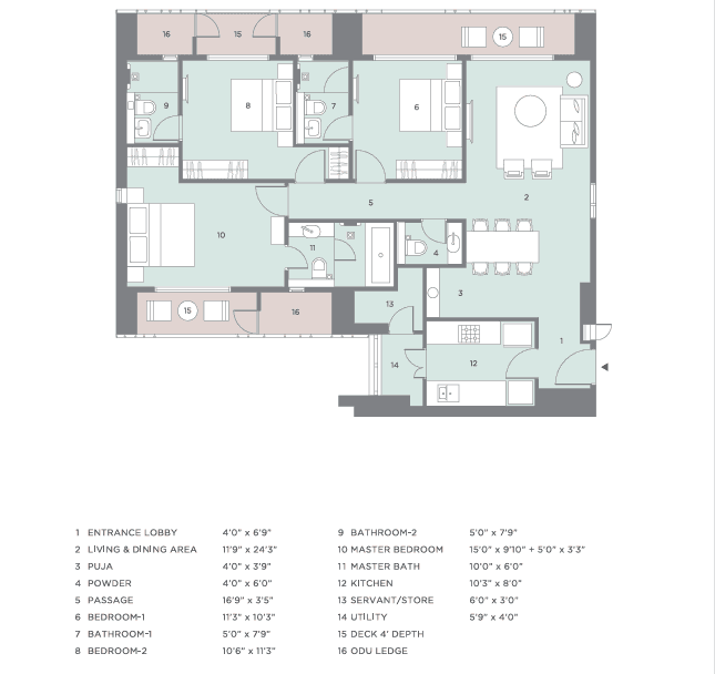 lodha new cuff parade in Wadala - floor plan