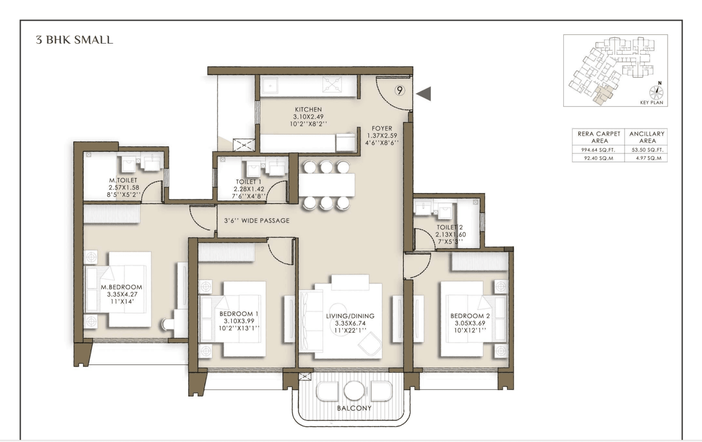 l&t island cove in Dadar East - floor plan