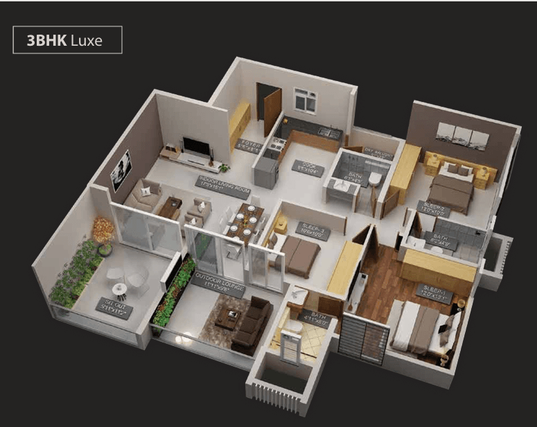 puravankara purva aspire in Balewadi - floor plan