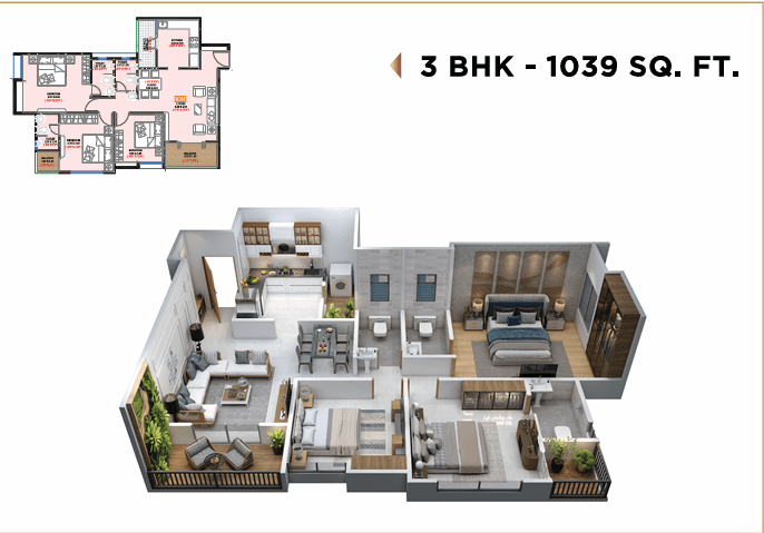 siddhivinayak eternity towers in Pimpri Chinchwad - floor plan