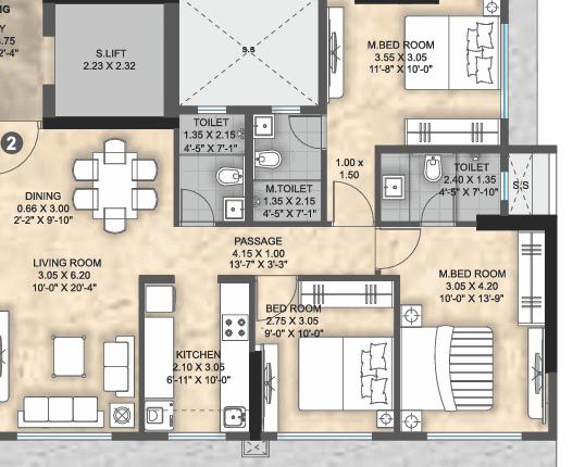 paranjape athena in Bandra - floor plan